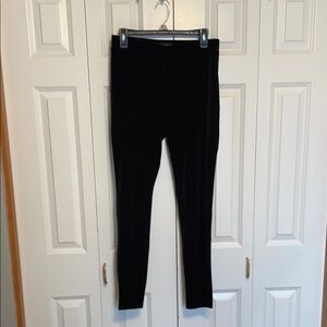 J. Crew Black Velvet Stretch Leggings Full-Length